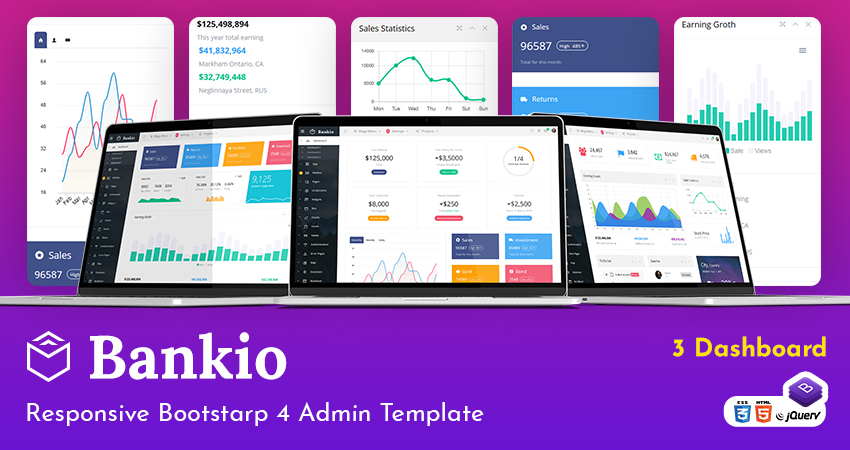 Bootstrap 4 Admin Dashboard