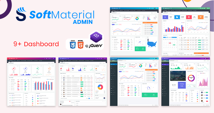Soft Material Bootstrap 4 Admin Templates Web Apps & UI Kit Dashboards