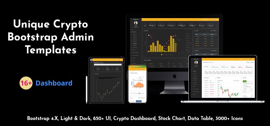Cryptocurrency Dashboard Admin Template And Bootstrap UI Kit – Unique