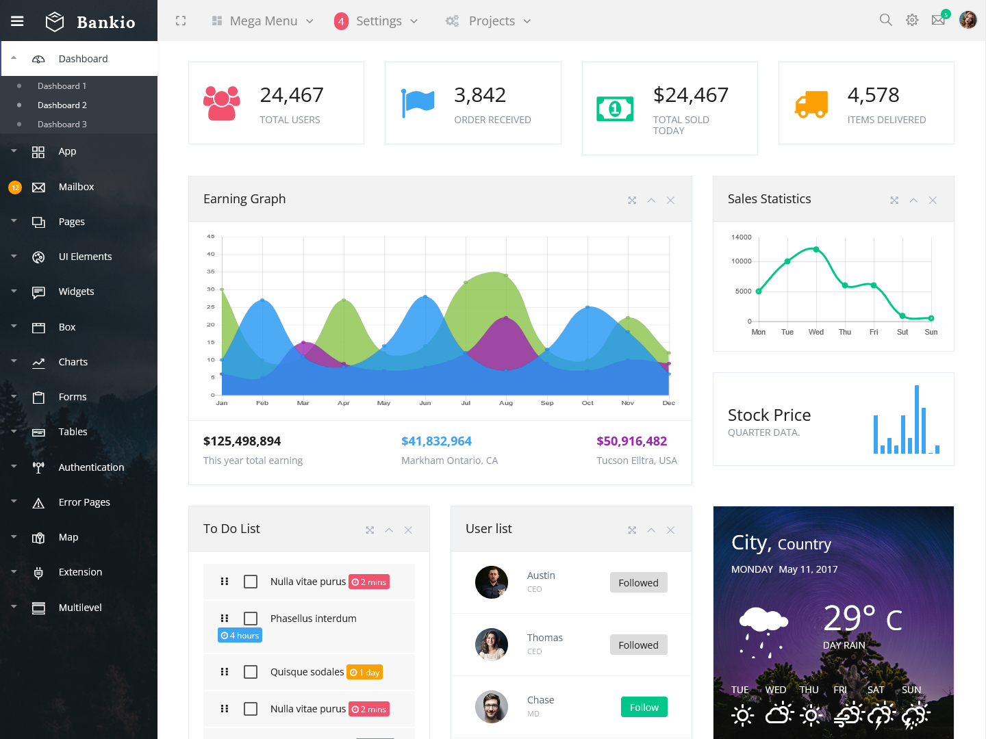 Responsive Bootstrap Admin Template