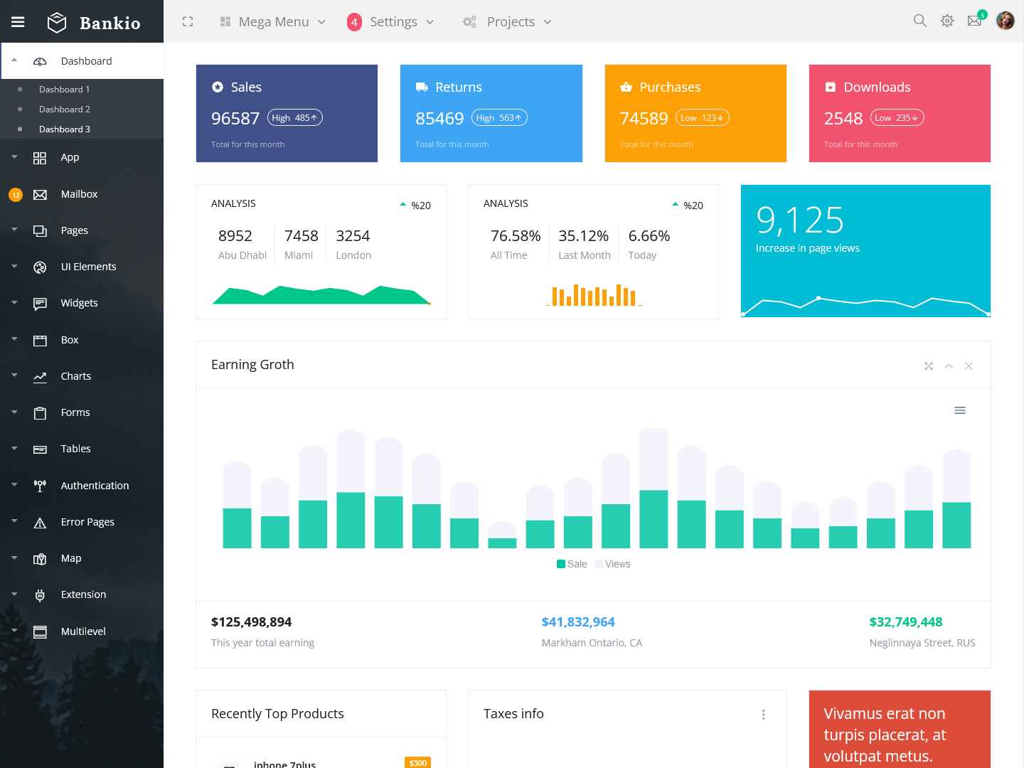 Responsive Bootstrap Admin Template