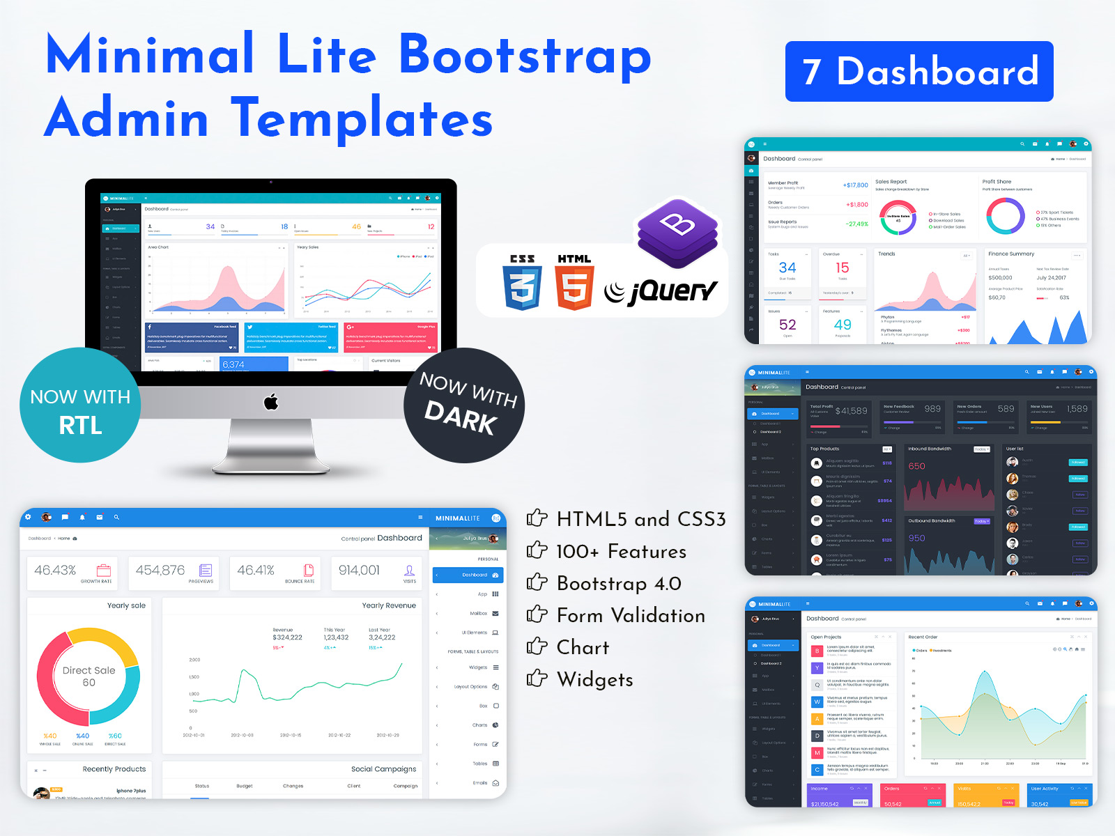 Minimal Lite Bootstrap Admin Template