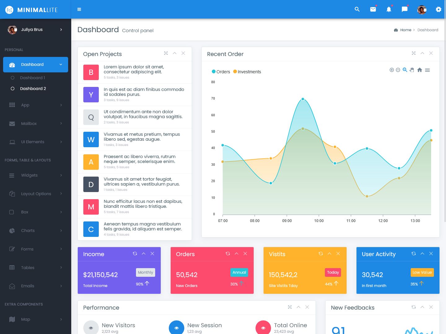 Bootstrap Admin Template