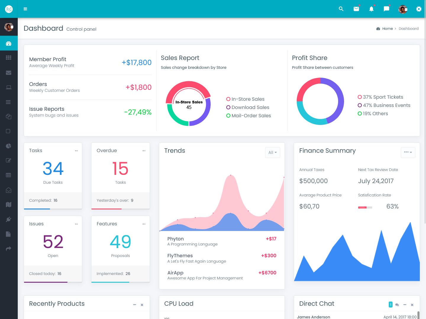 Bootstrap Admin Template