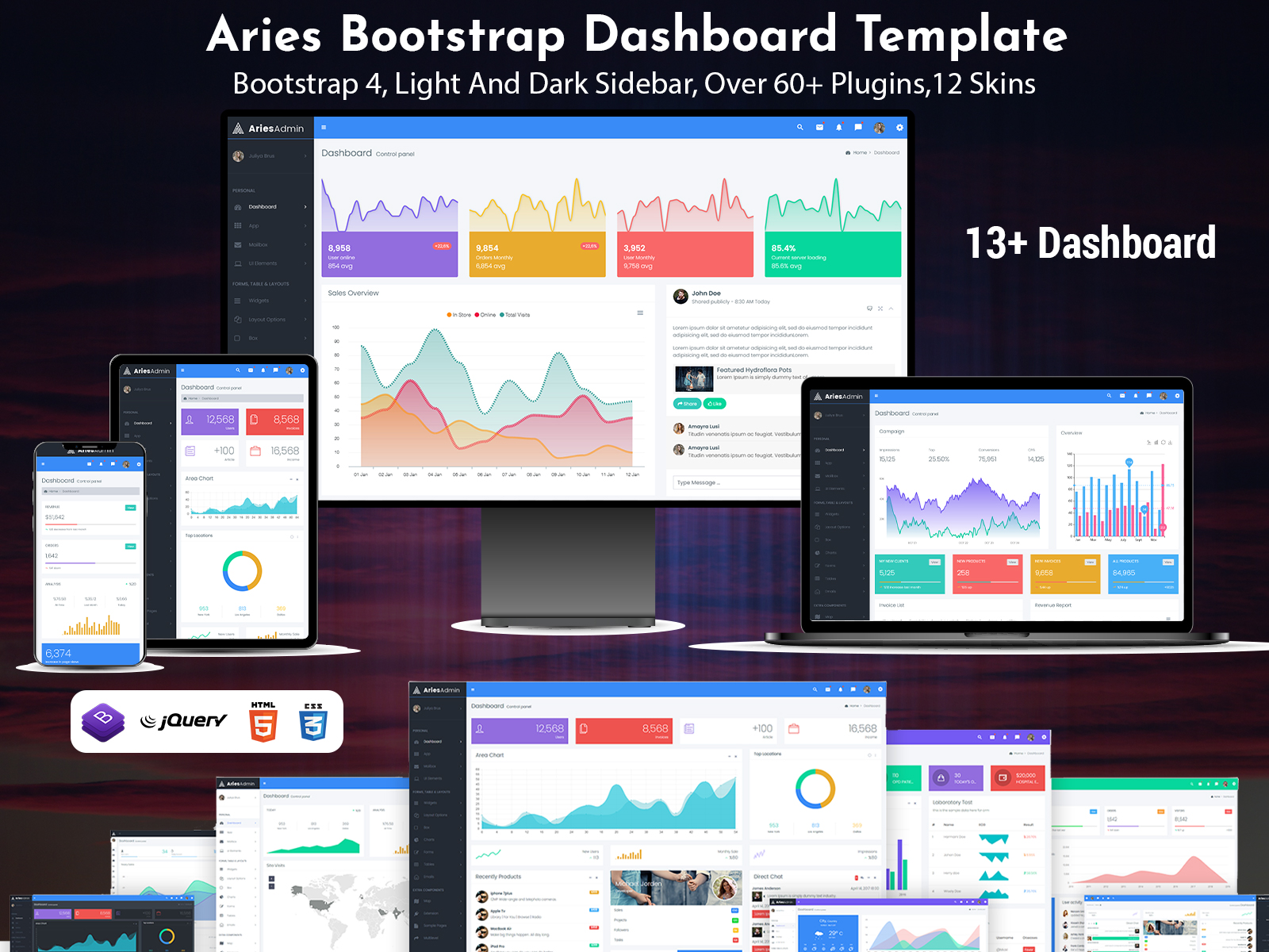 Aries Bootstrap Dashboard Template