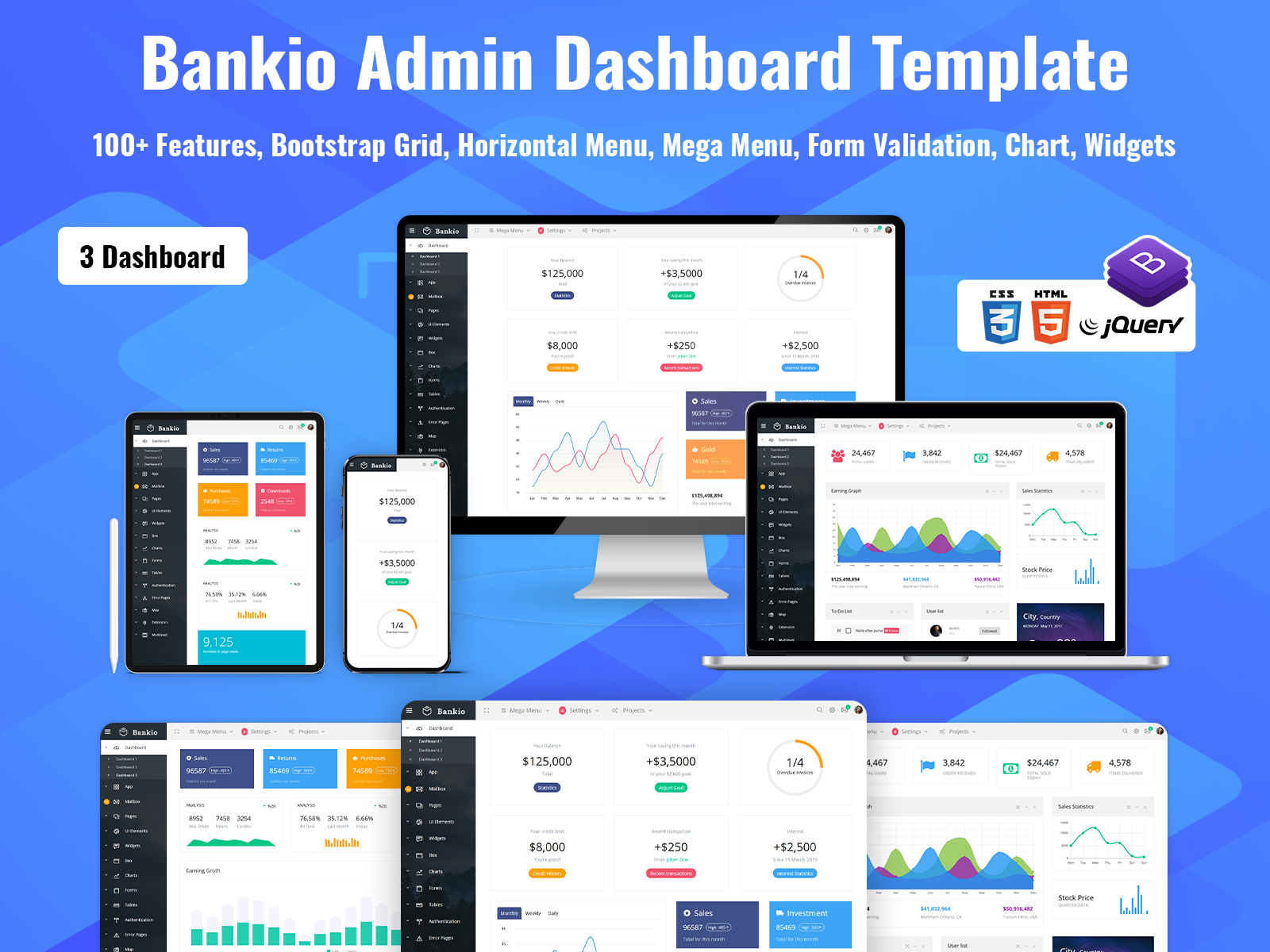 Premium Admin Template & Dashboard UI Kit – Bankio