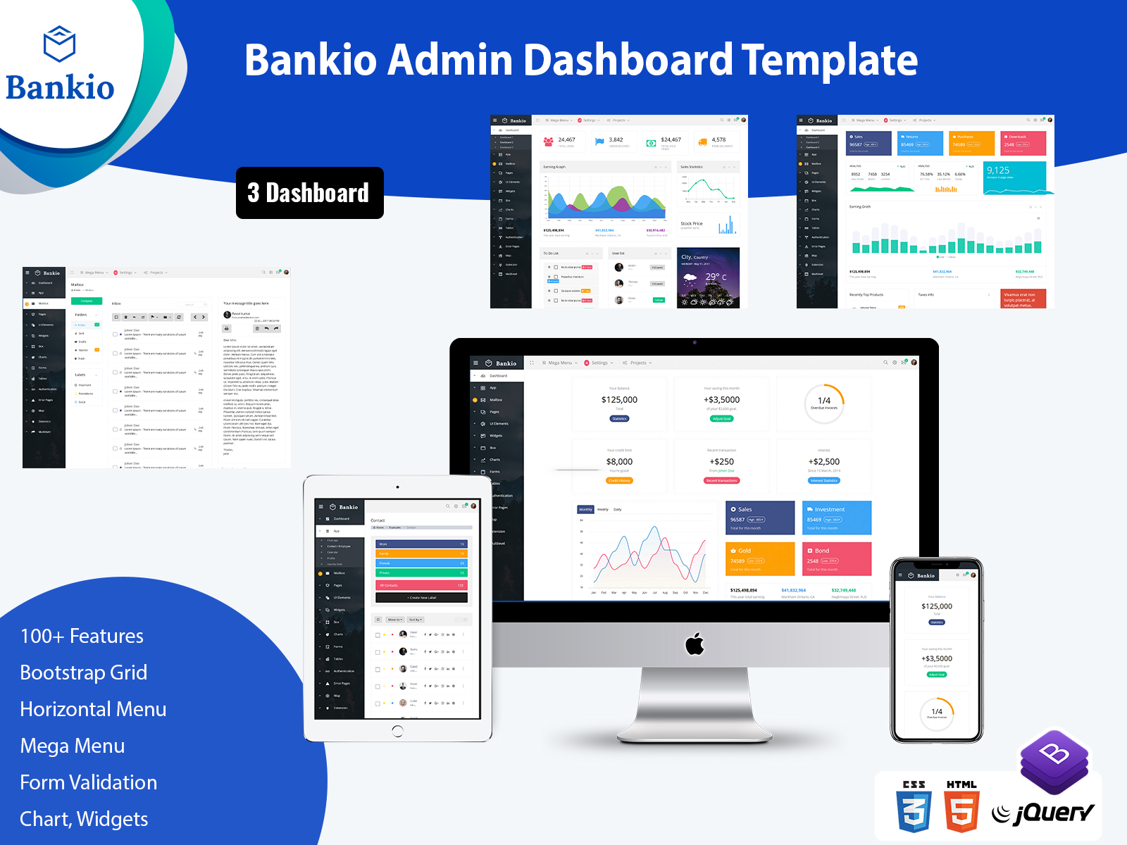 Responsive Bootstrap 5 Admin Dashboard UI Kit – Bankio