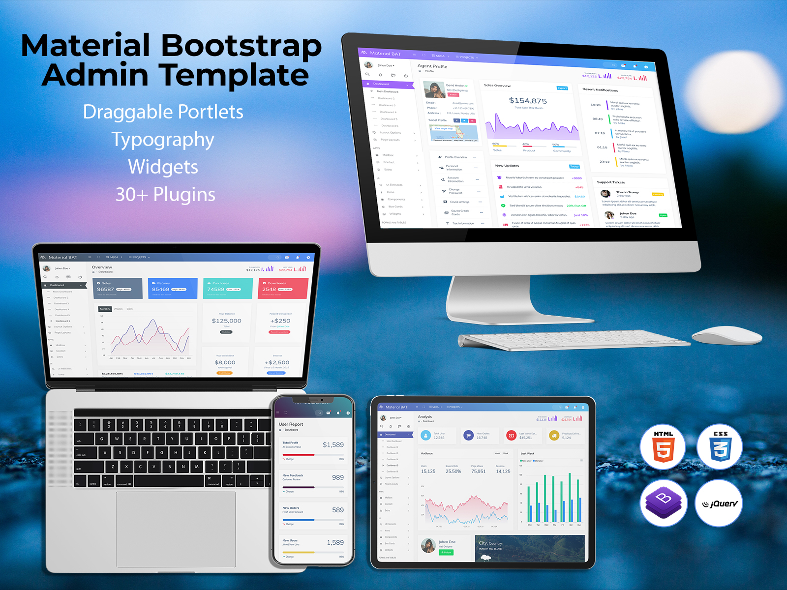 Bootstrap Admin Template And WebApp Template – Material