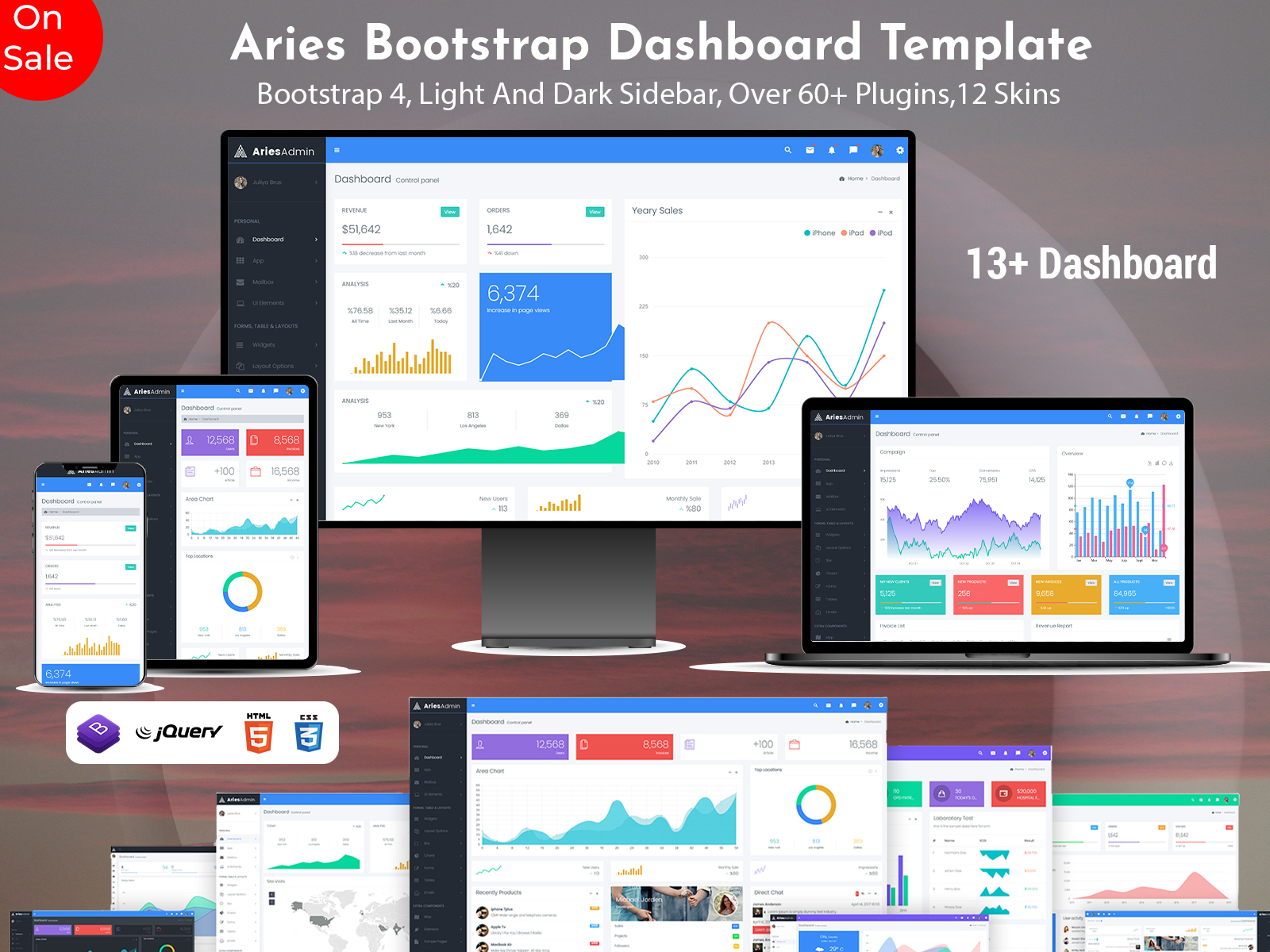 Aries Bootstrap Dashboard Template