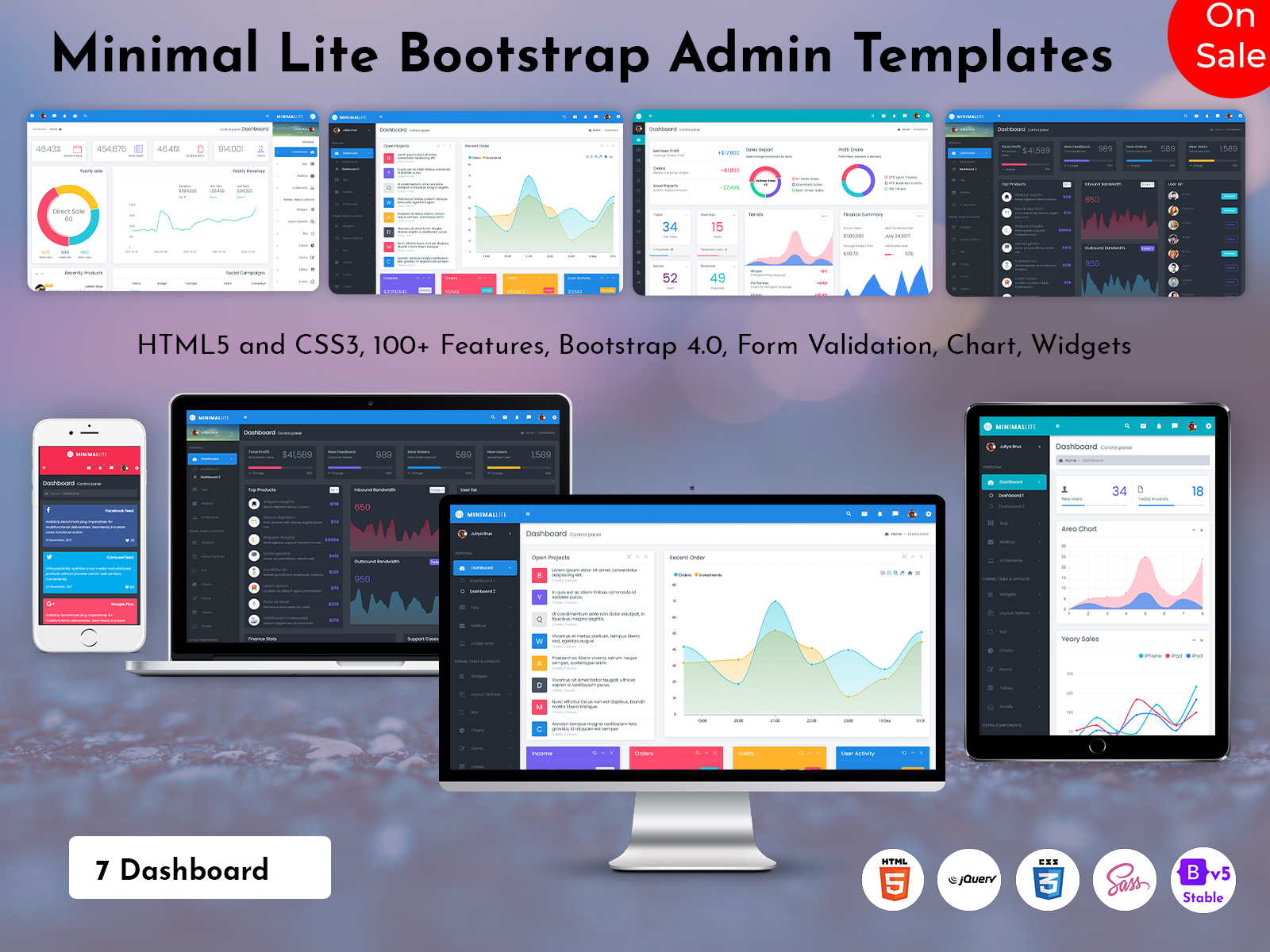 Minimal Lite Bootstrap Admin Templates