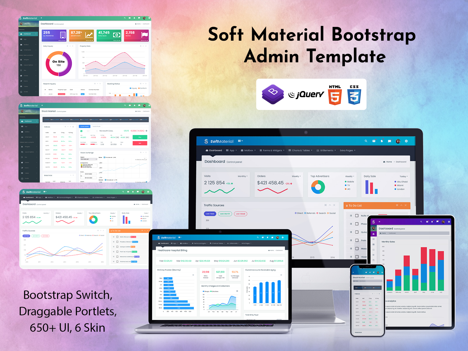 Soft Material Bootstrap Admin Template