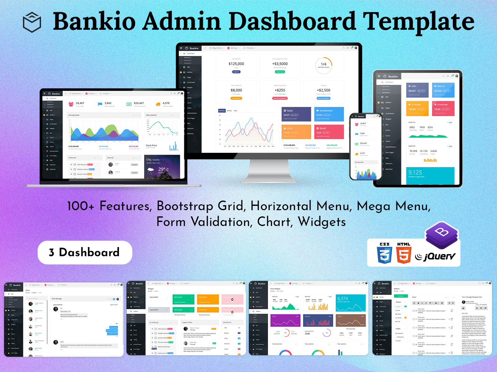 Bankio Admin Dashboard Template