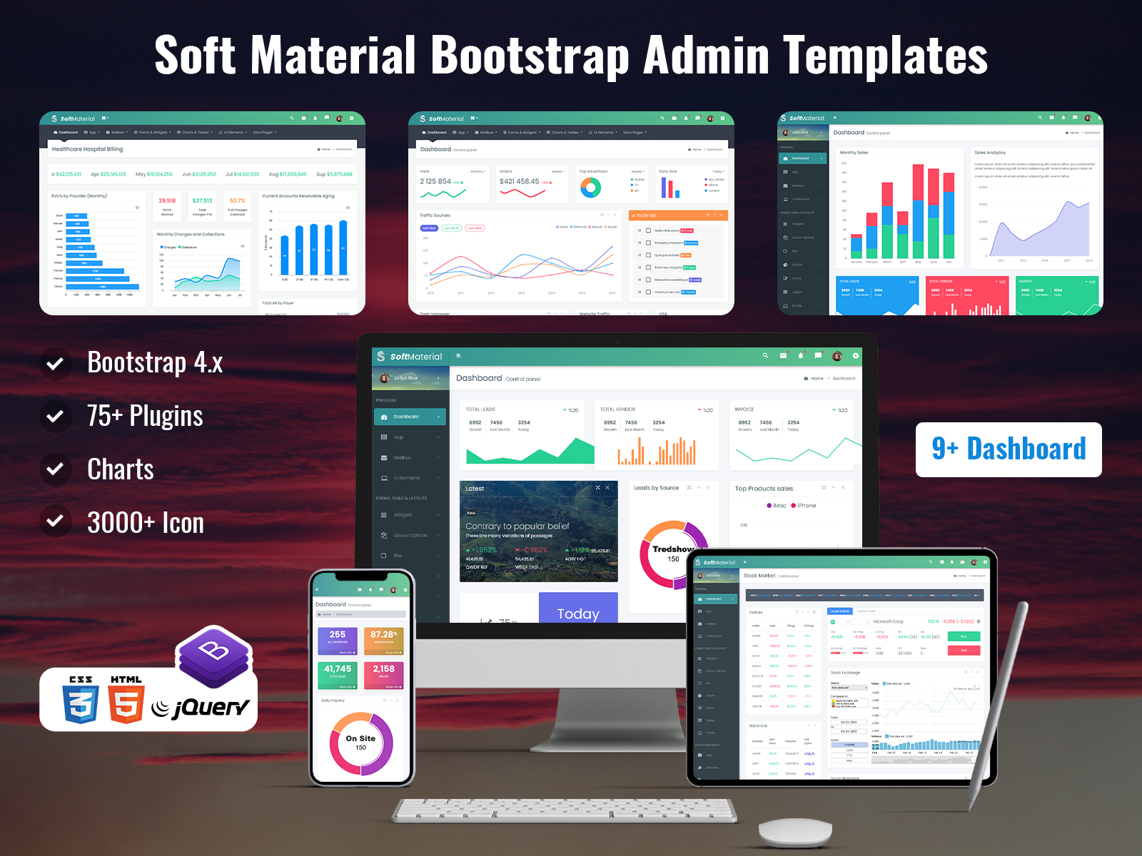 Soft Material Bootstrap Admin Templates