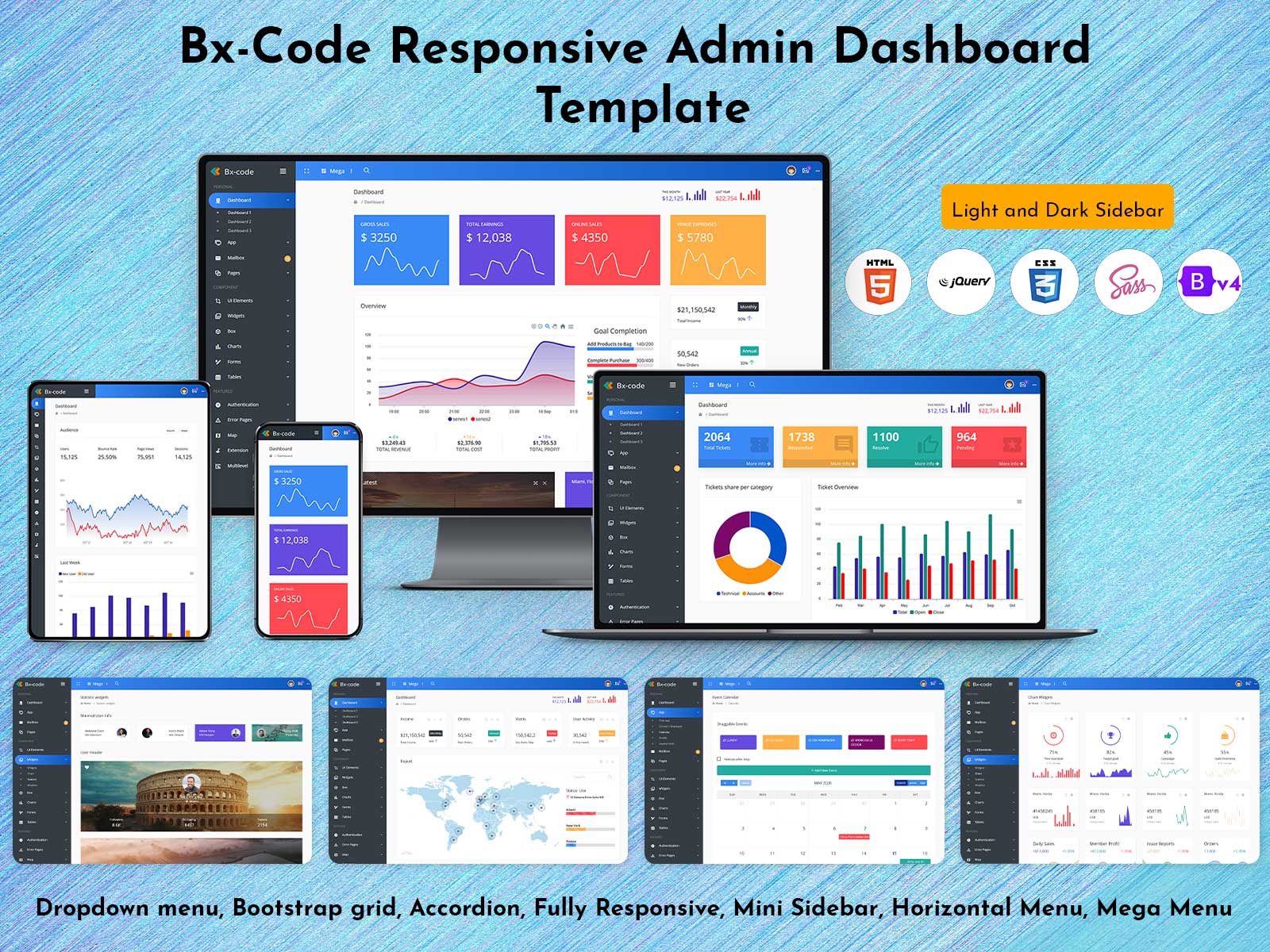 Bx Code – Responsive Web Application Kit & Bootstrap Admin Template