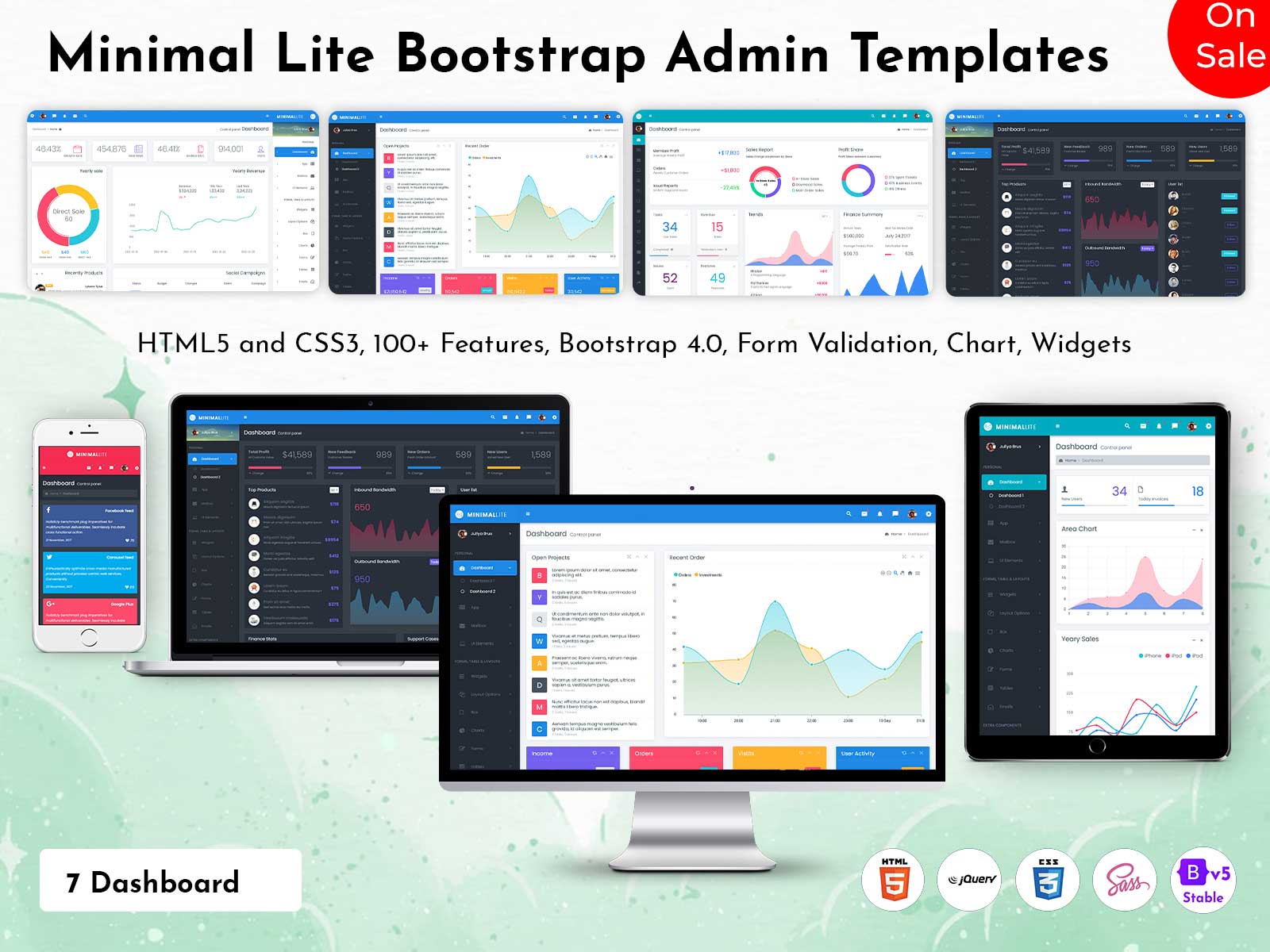 Minimal Lite – Responsive Admin Dashboard Template With Admin Panel