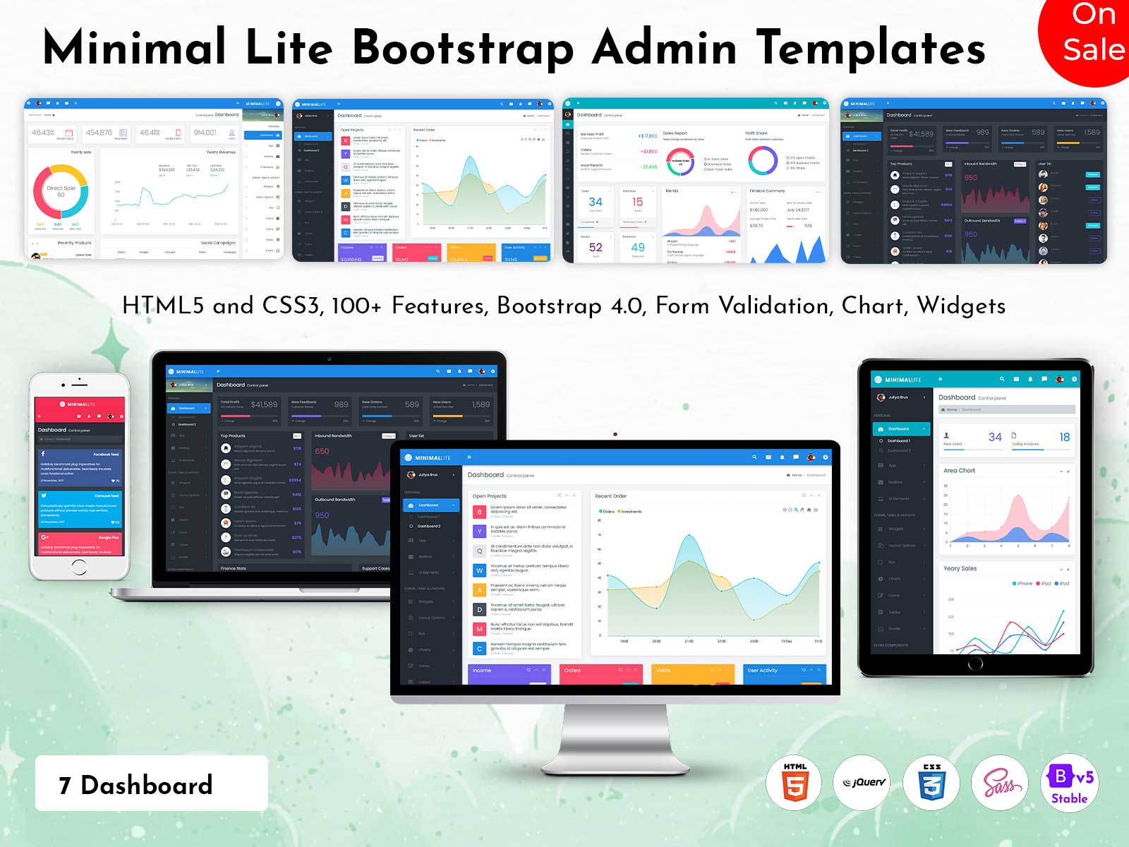 Minimal Lite Bootstrap Admin Templates