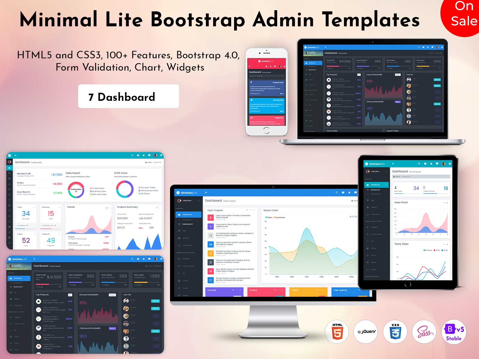 Bootstrap Admin Templates With WebApp Template – Minimal Lite