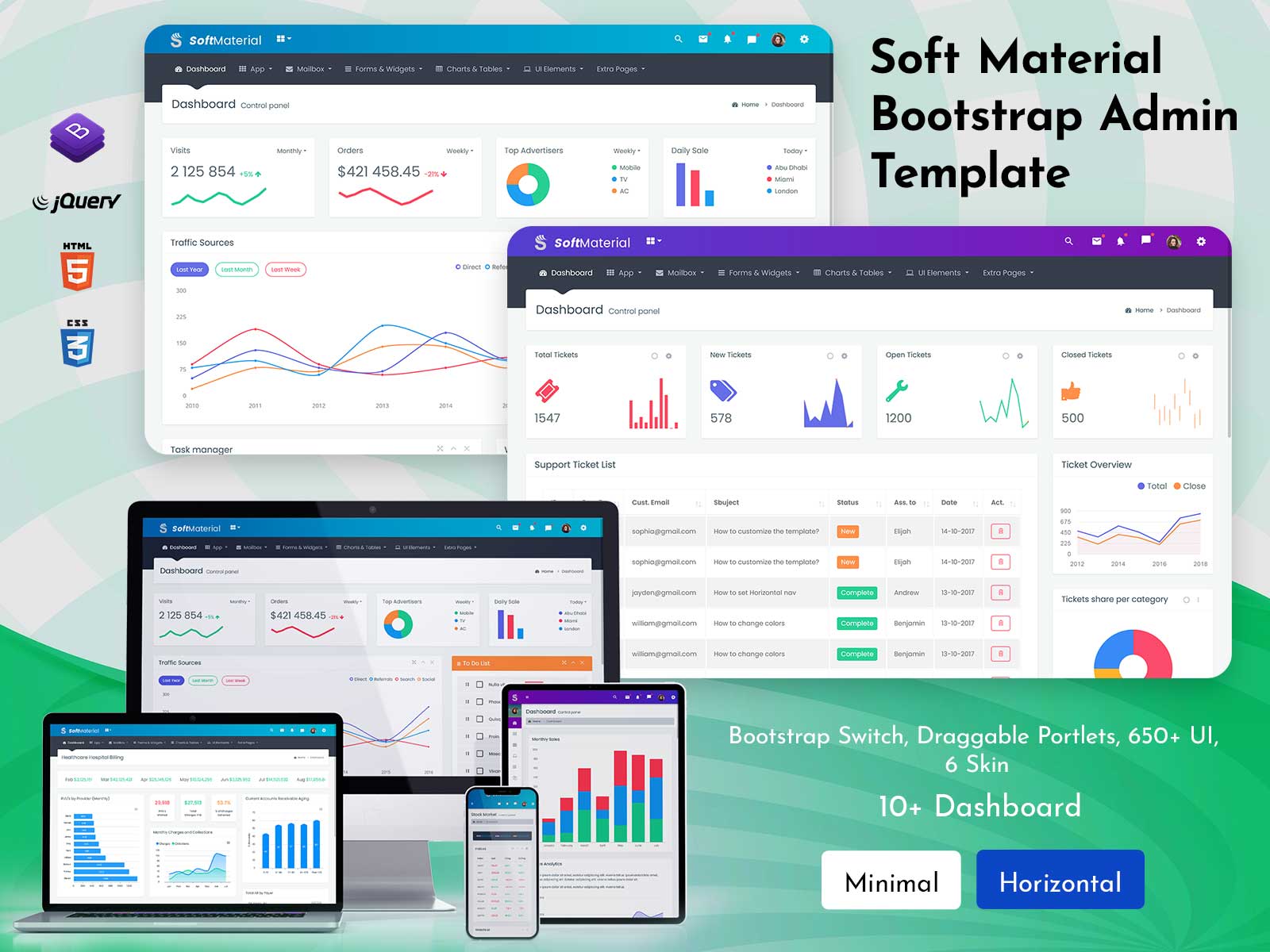 Soft Material Bootstrap Admin Template