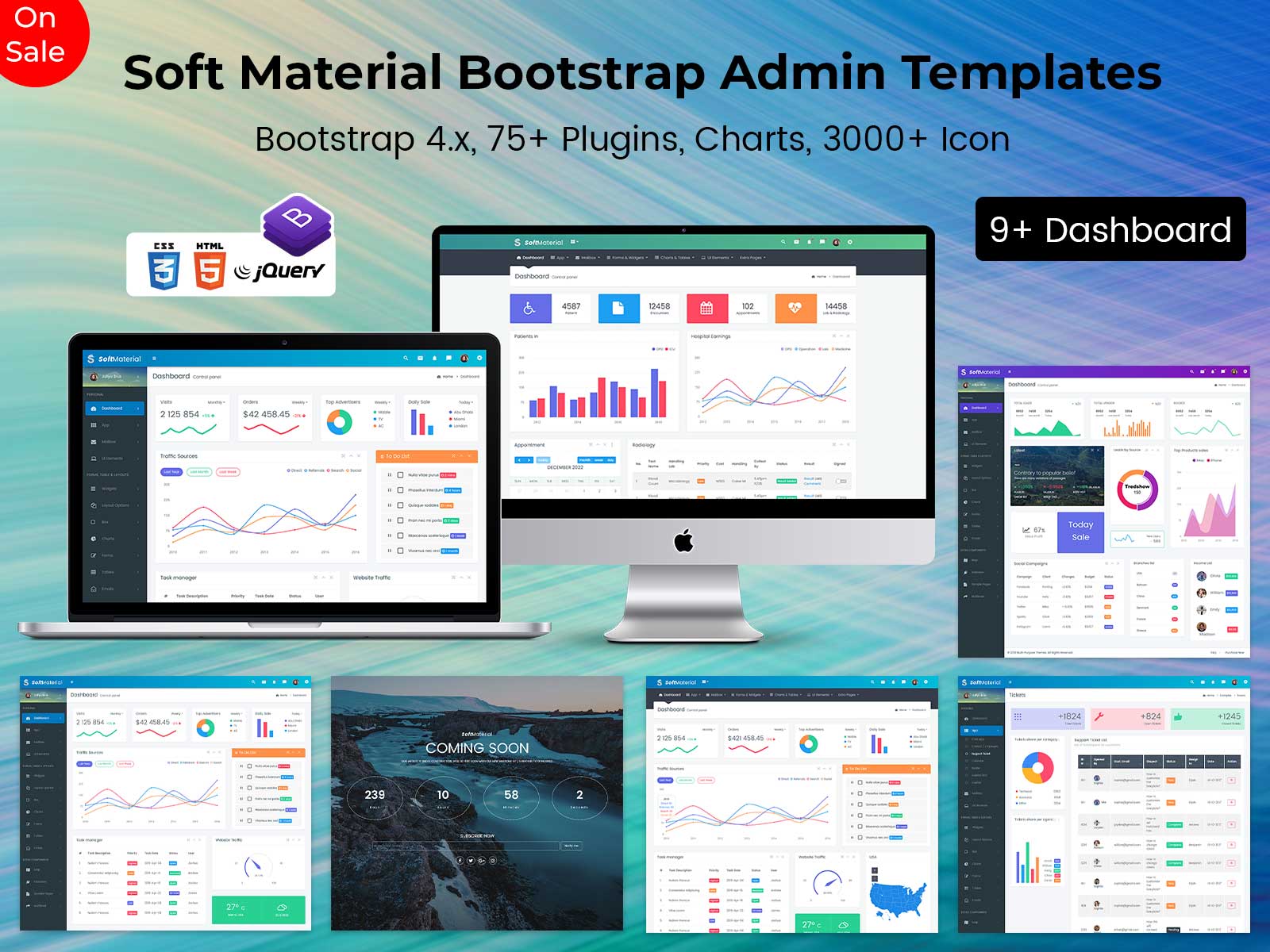 Soft Material Bootstrap Admin Templates