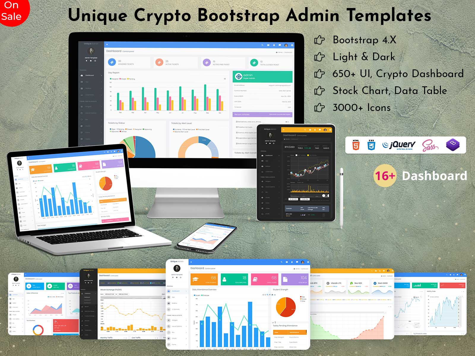 Unique Crypto Bootstrap Admin Templates