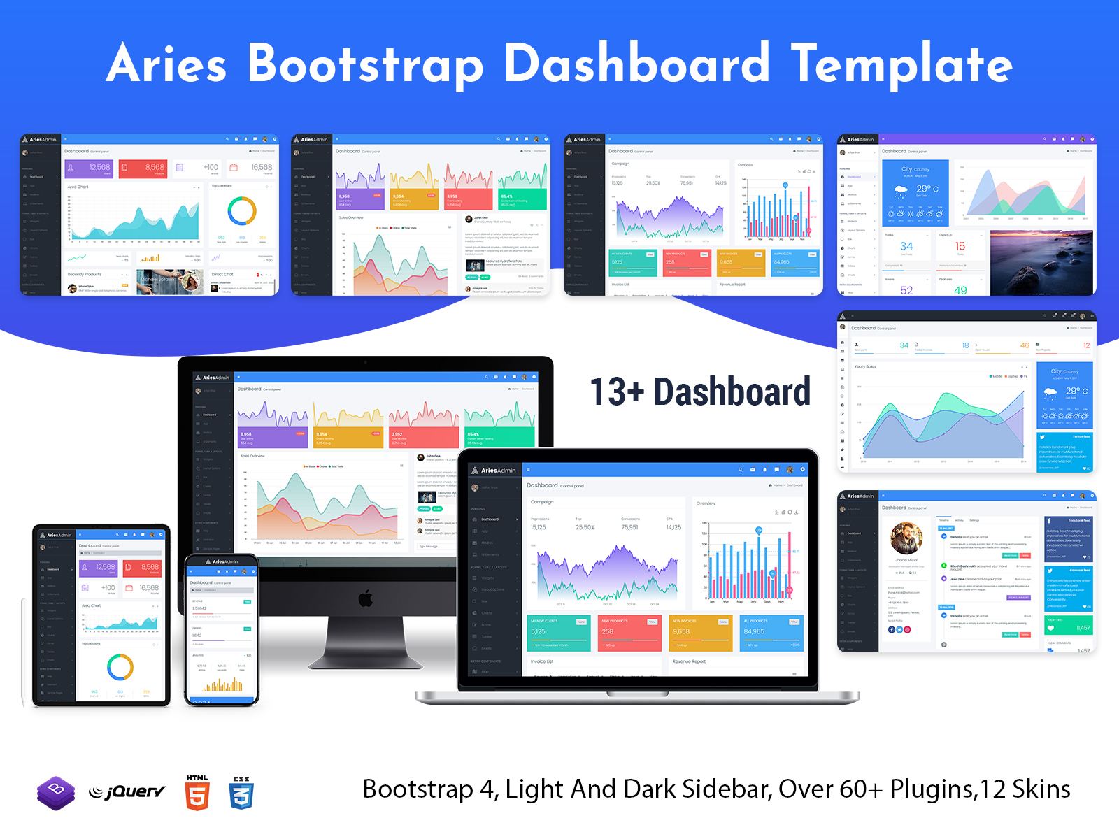 Aries – Responsive Bootstrap 4 Admin With Dashboard UI Kit