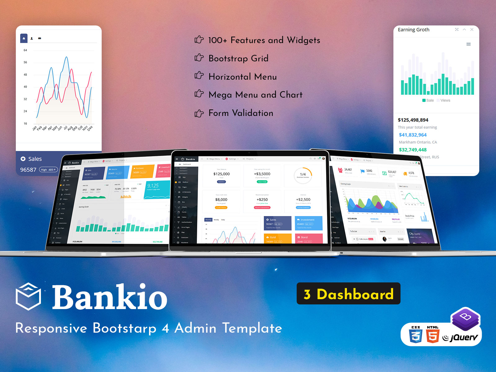 Responsive Bootstrap 4 Admin & Bootstrap UI Kit – Bankio
