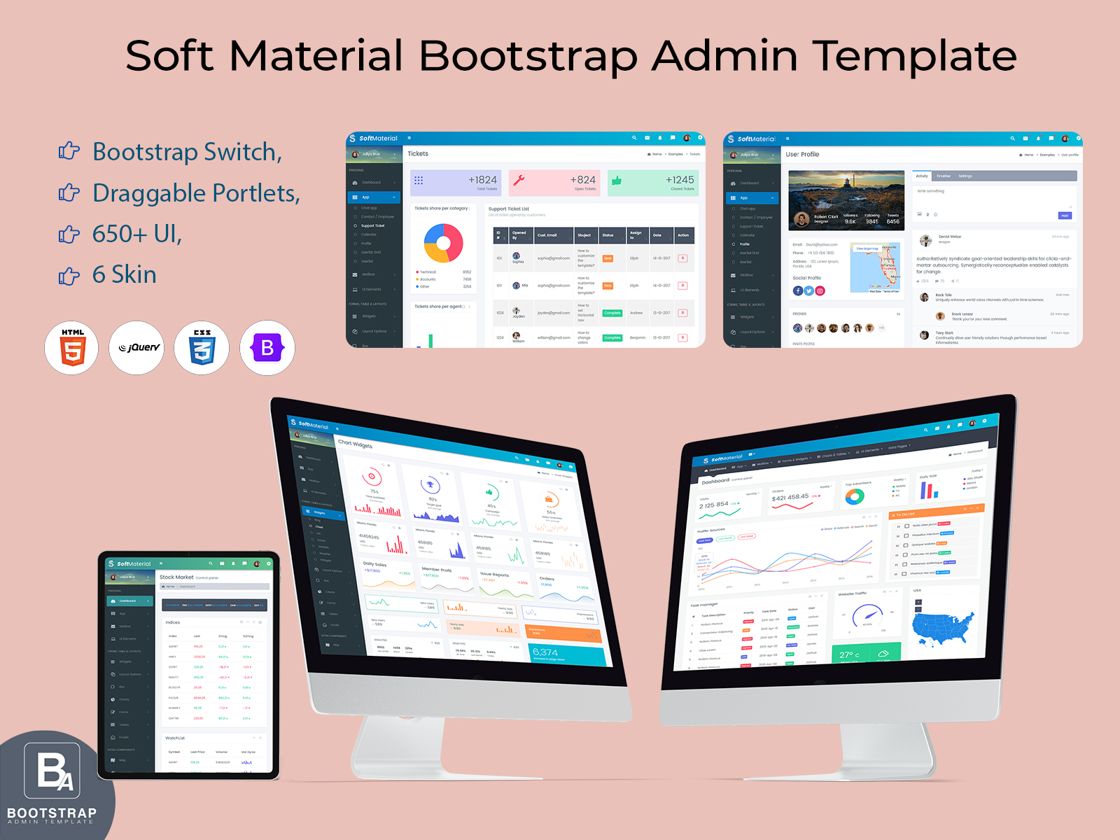 Soft Material – Admin Dashboard UI Kit With Dashboard Design