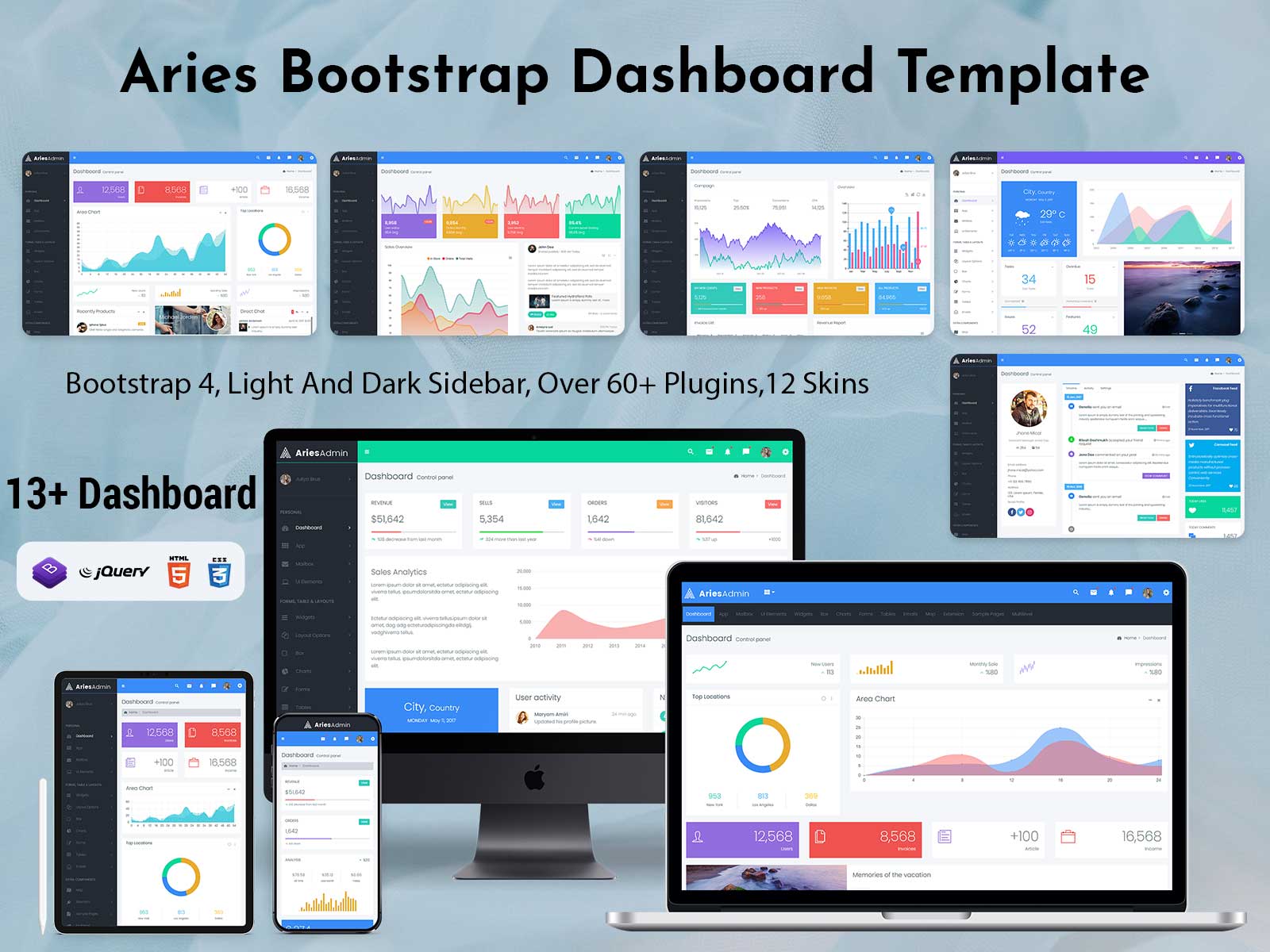 Aries – Responsive Bootstrap 4 Admin With Admin Templates