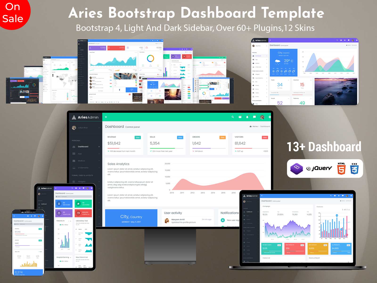 Aries Bootstrap Dashboard Template