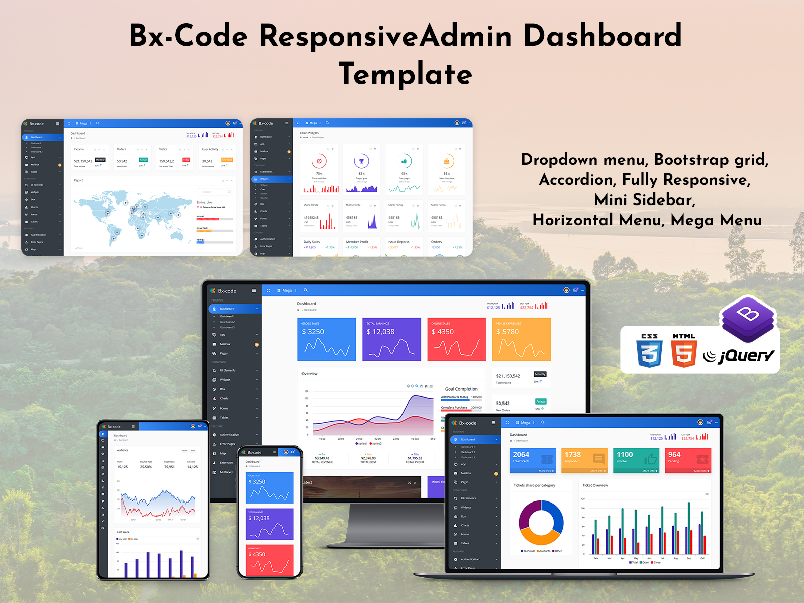 Bx Code Responsive Admin Dashboard Template