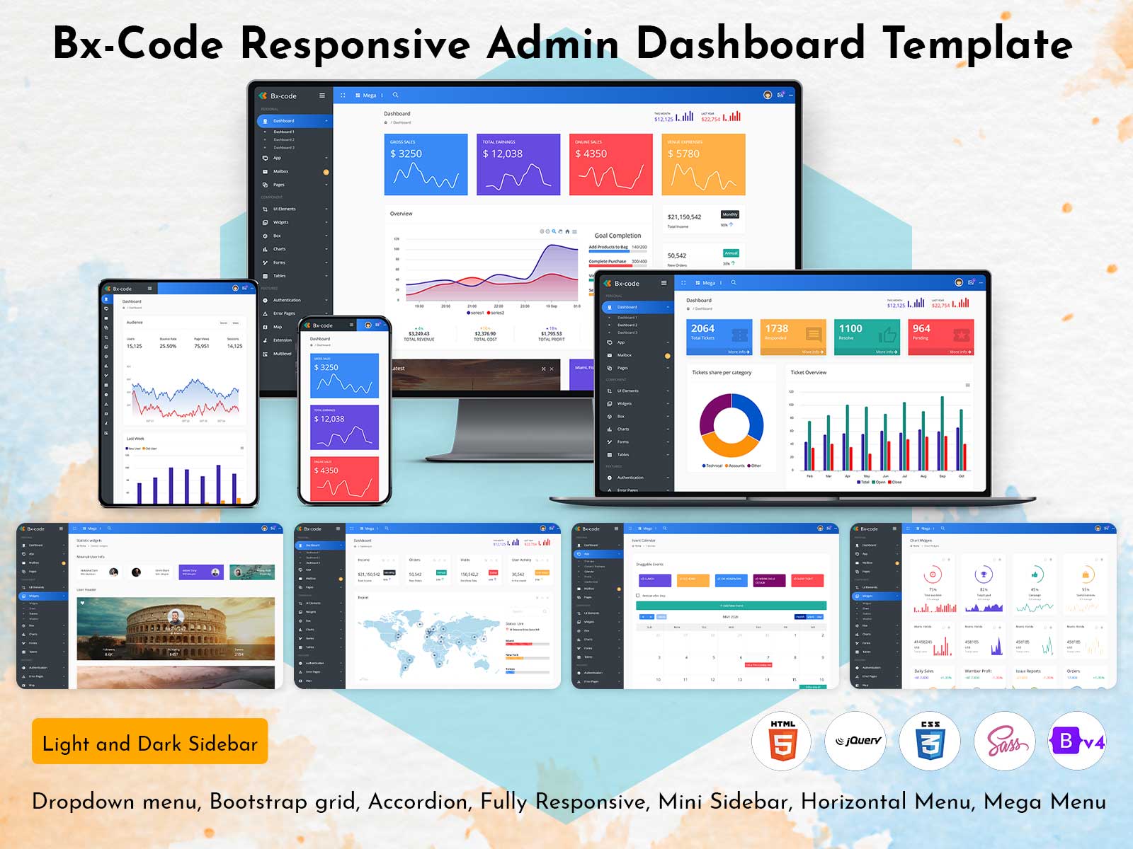 Bx Code Responsive Admin Dashboard Template