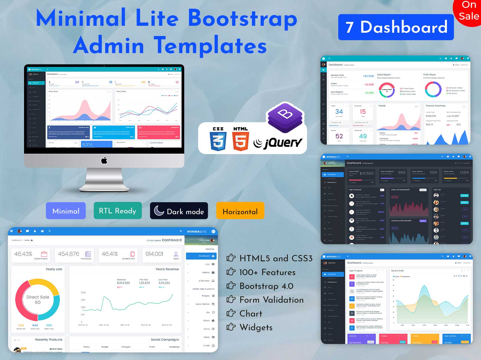 Minimal Lite Bootstrap Admin Templates