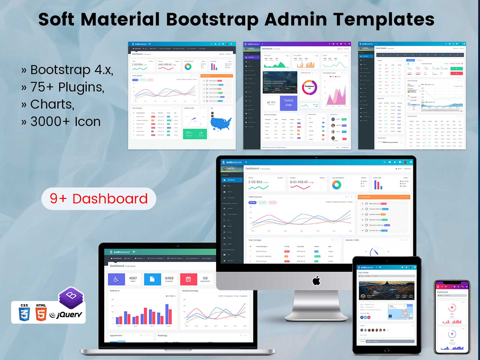 Soft Material Bootstrap Admin Templates