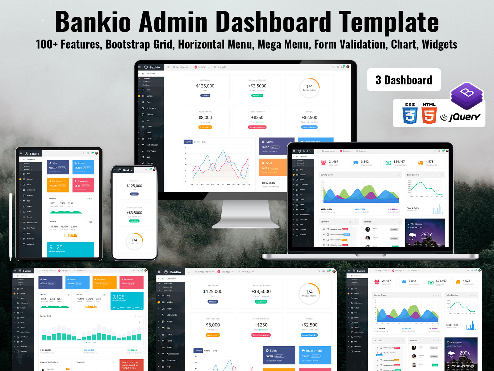 Bankio Admin Dashboard Template