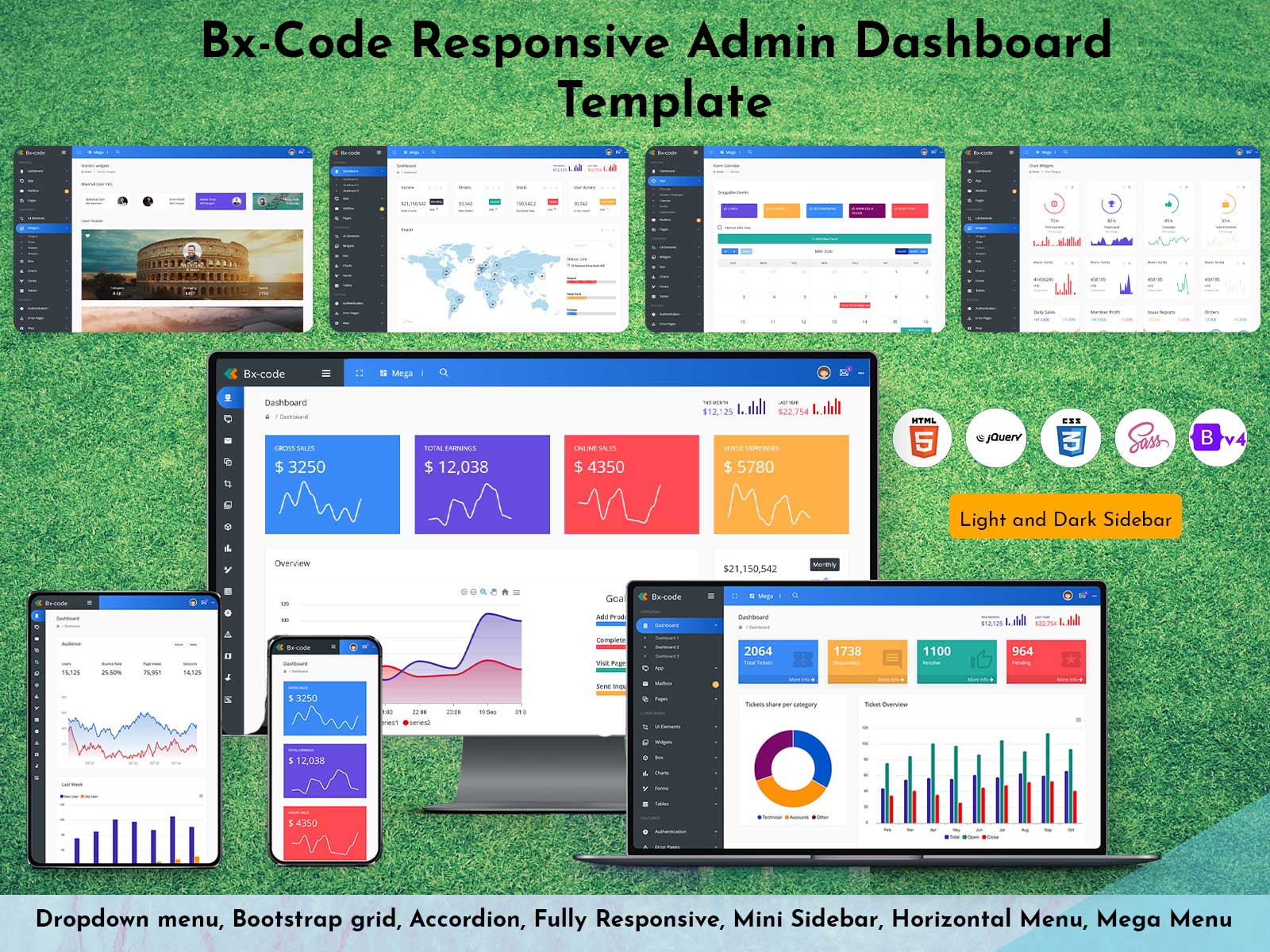 Bx Code Responsive Admin Dashboard Template