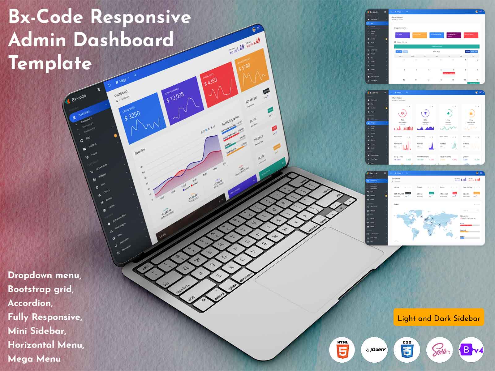 Bx Code Responsive Admin Dashboard Template