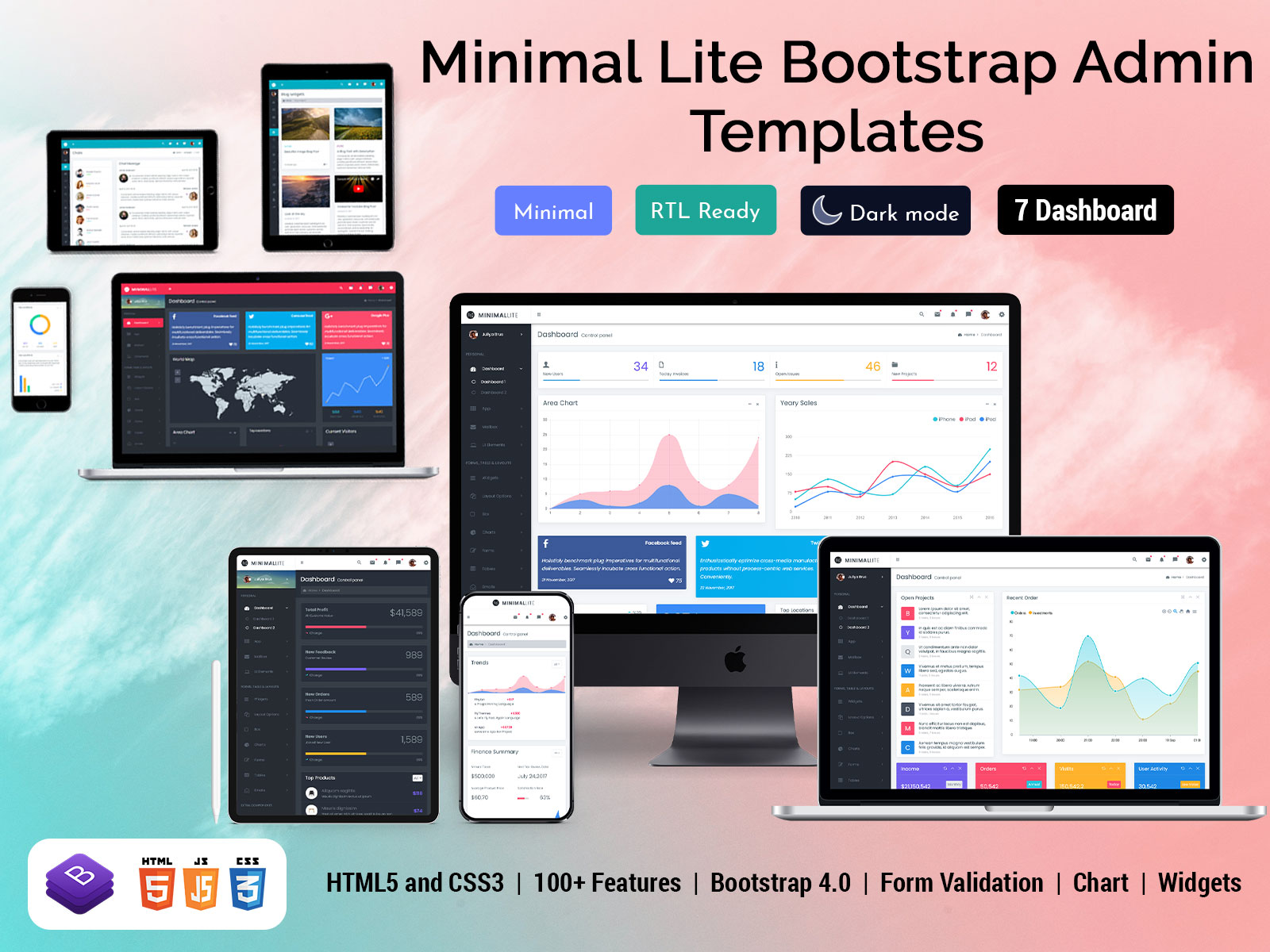 Minimal Lite Bootstrap Admin Templates