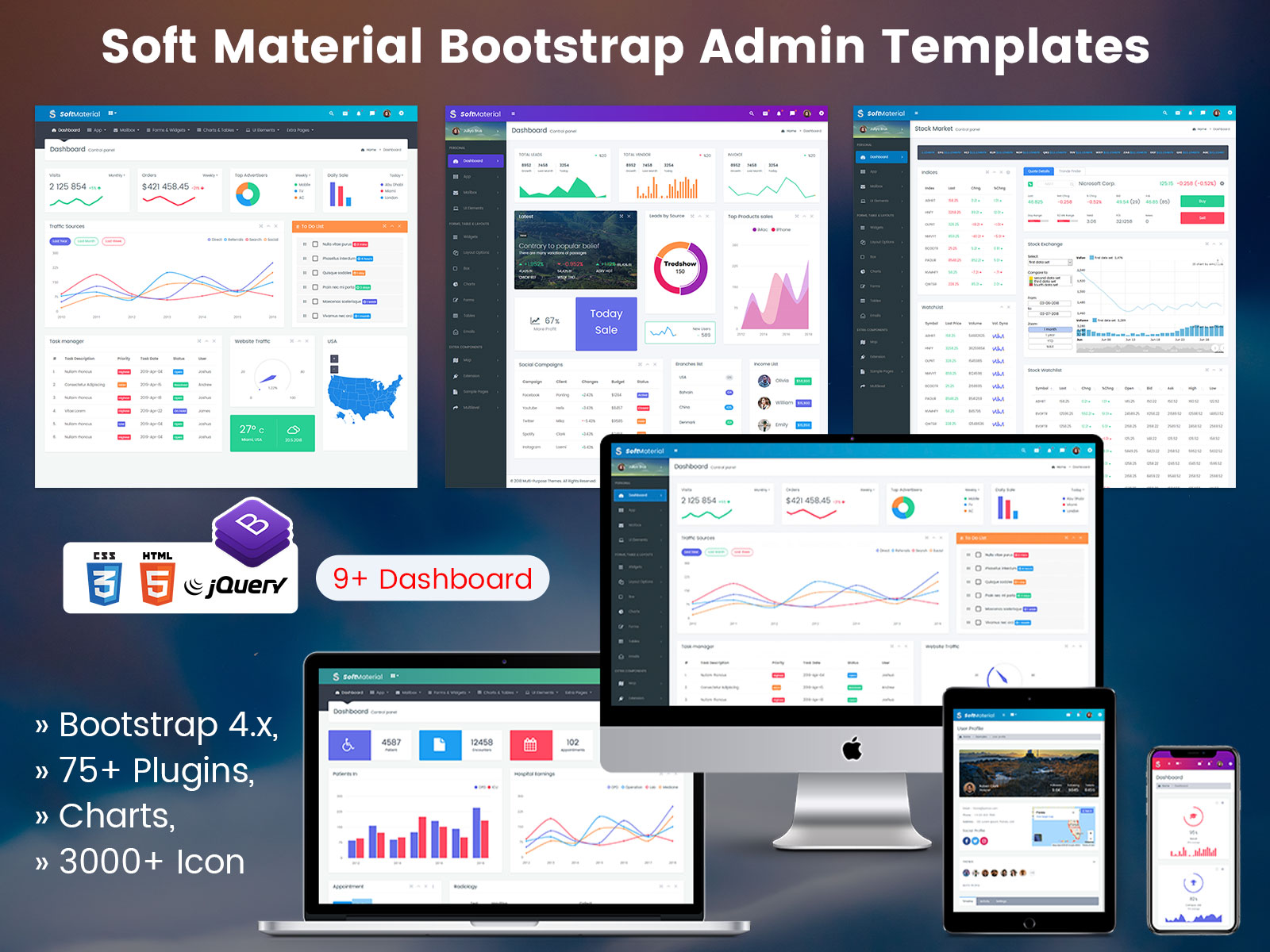 Soft Material Bootstrap Admin Templates