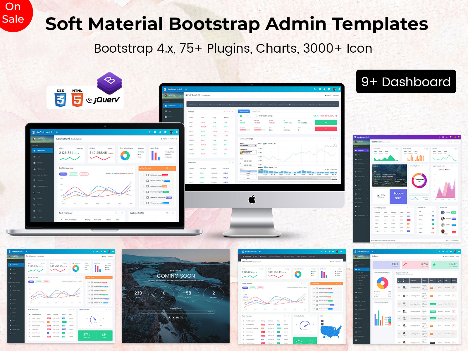 Soft Material Bootstrap Admin Templates