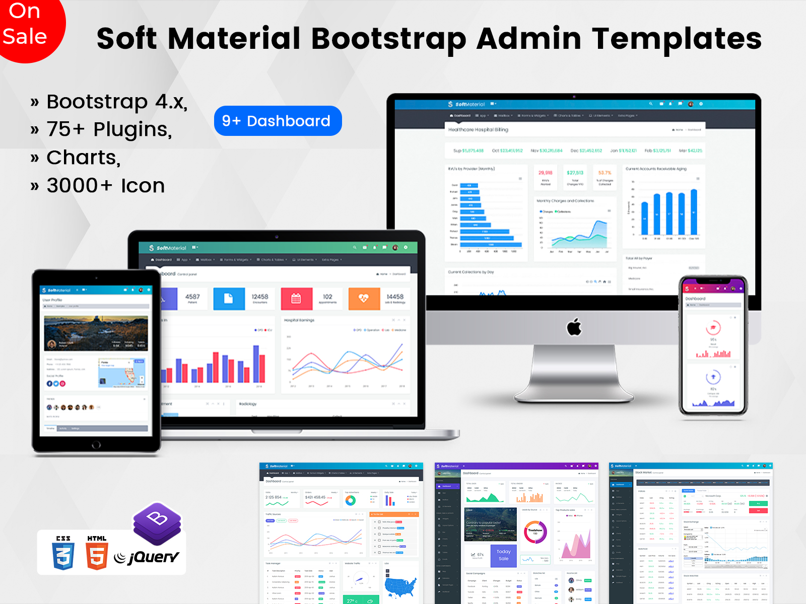 Soft Material – Bootstrap Admin Web App With Admin Templates