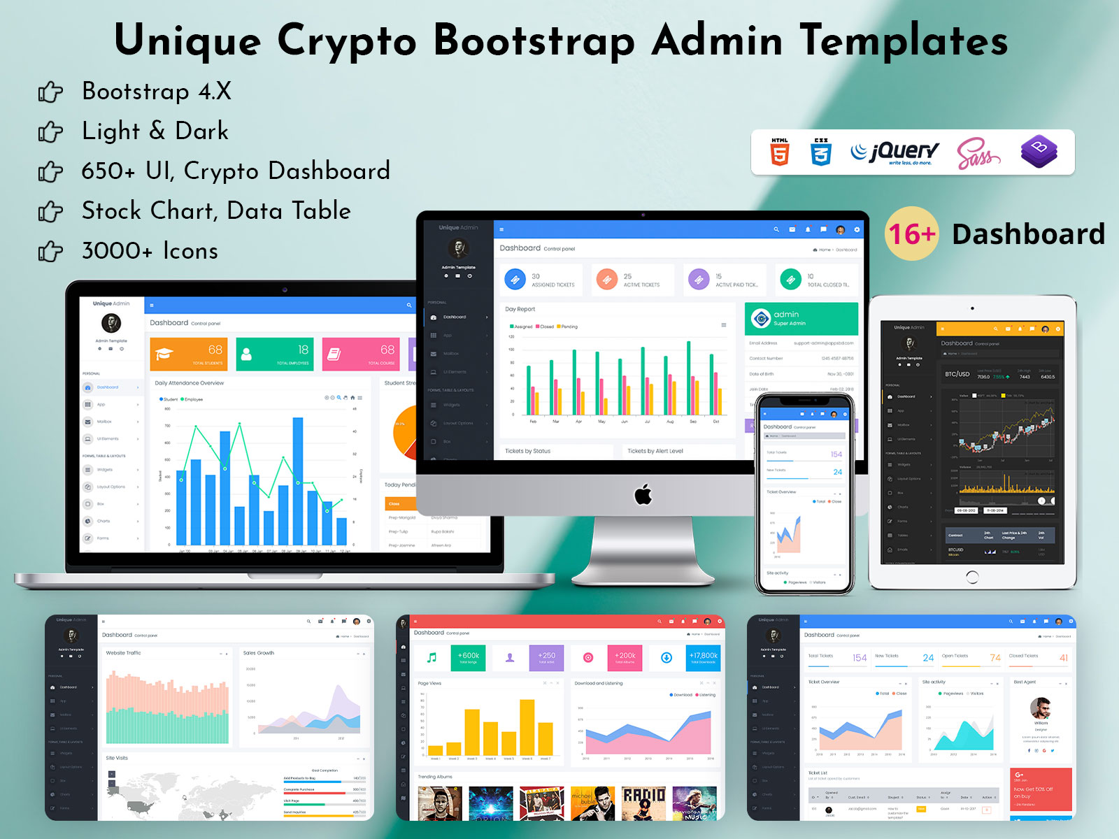 Bitcoin CryptoCurrency Template With Crypto Dashboard – Unique
