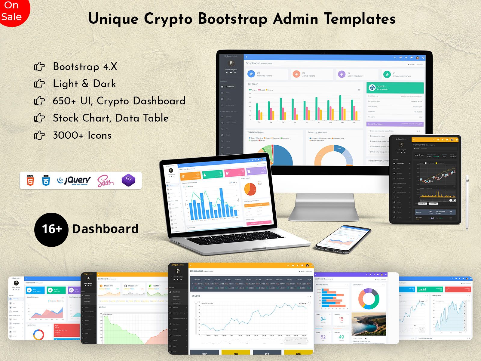 Unique Crypto Bootstrap Admin Templates