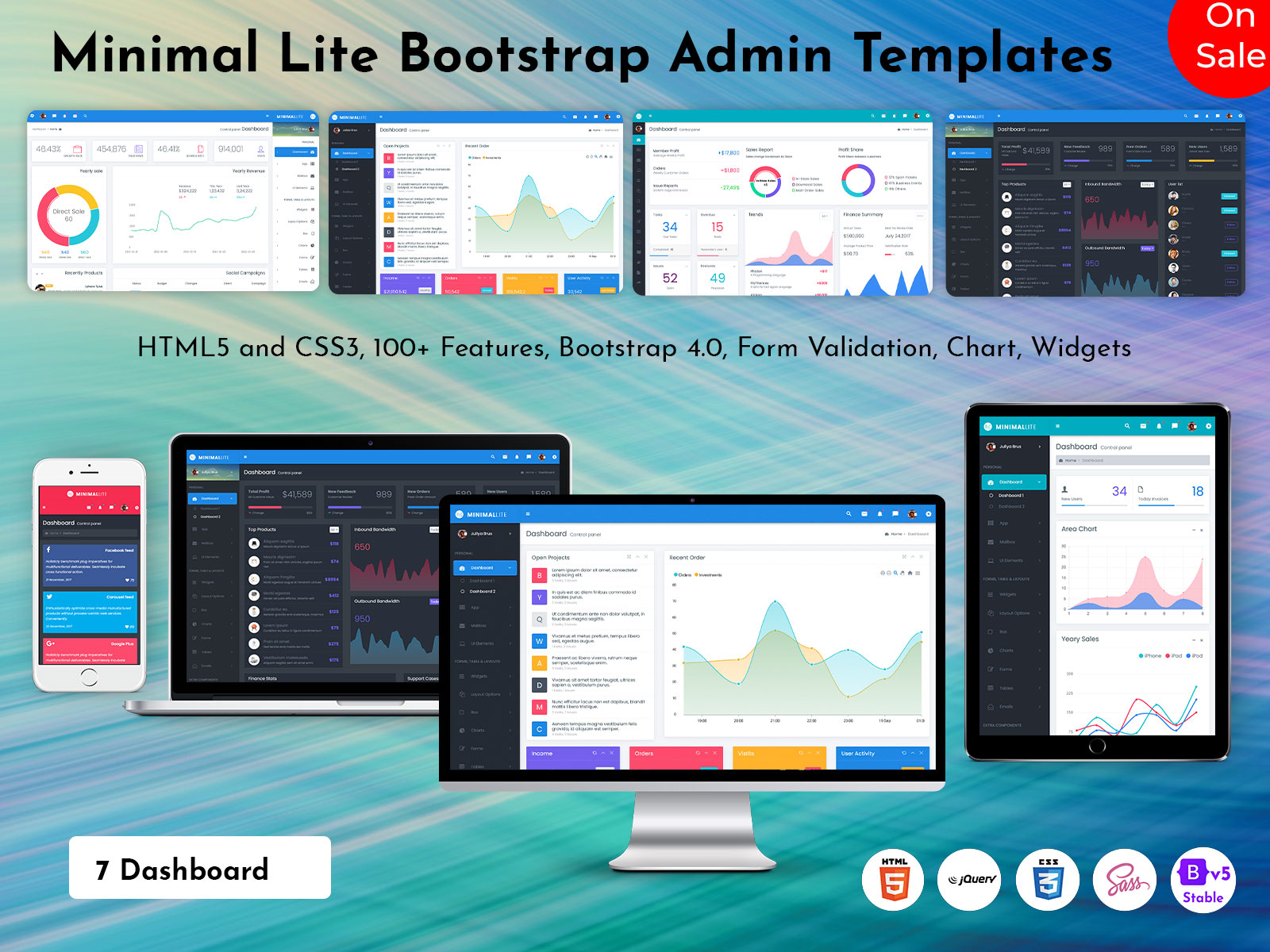 Minimal Lite – Bootstrap Admin Dashboard With Analytical Dashboard