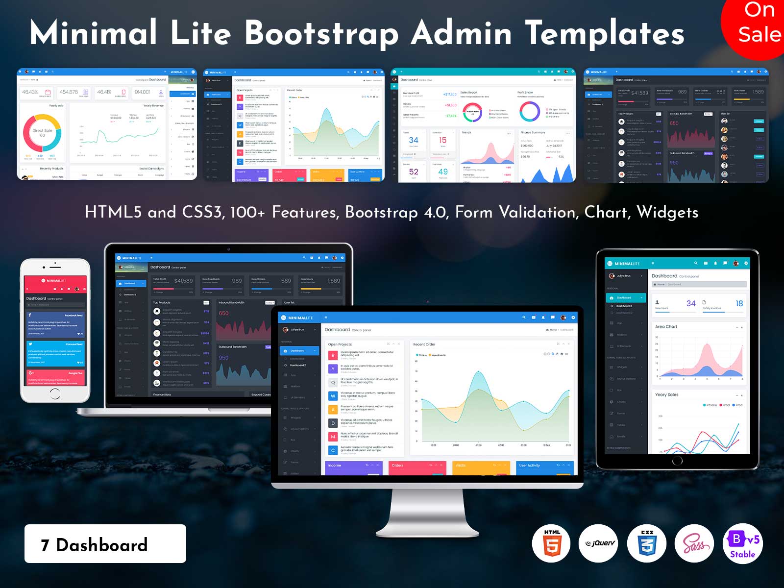 Minimal Lite Bootstrap Admin Templates
