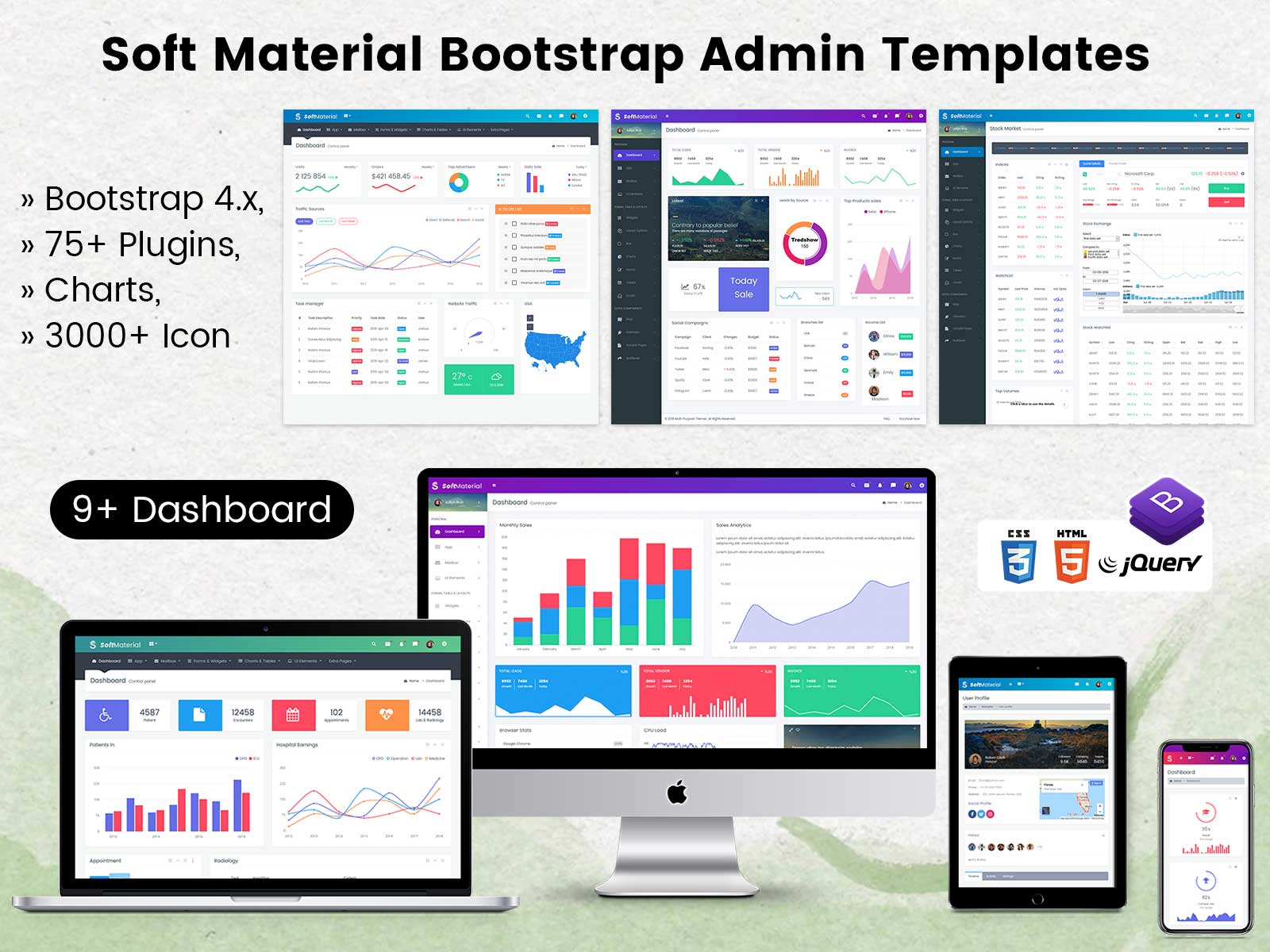 Soft Material – Dashboard Admin Templates With Admin Panel