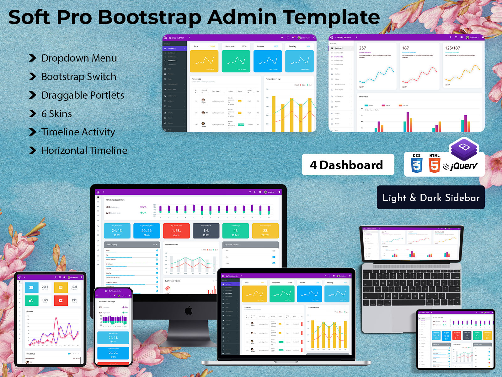 Dashboard Admin Templates With Admin Theme – Soft Pro