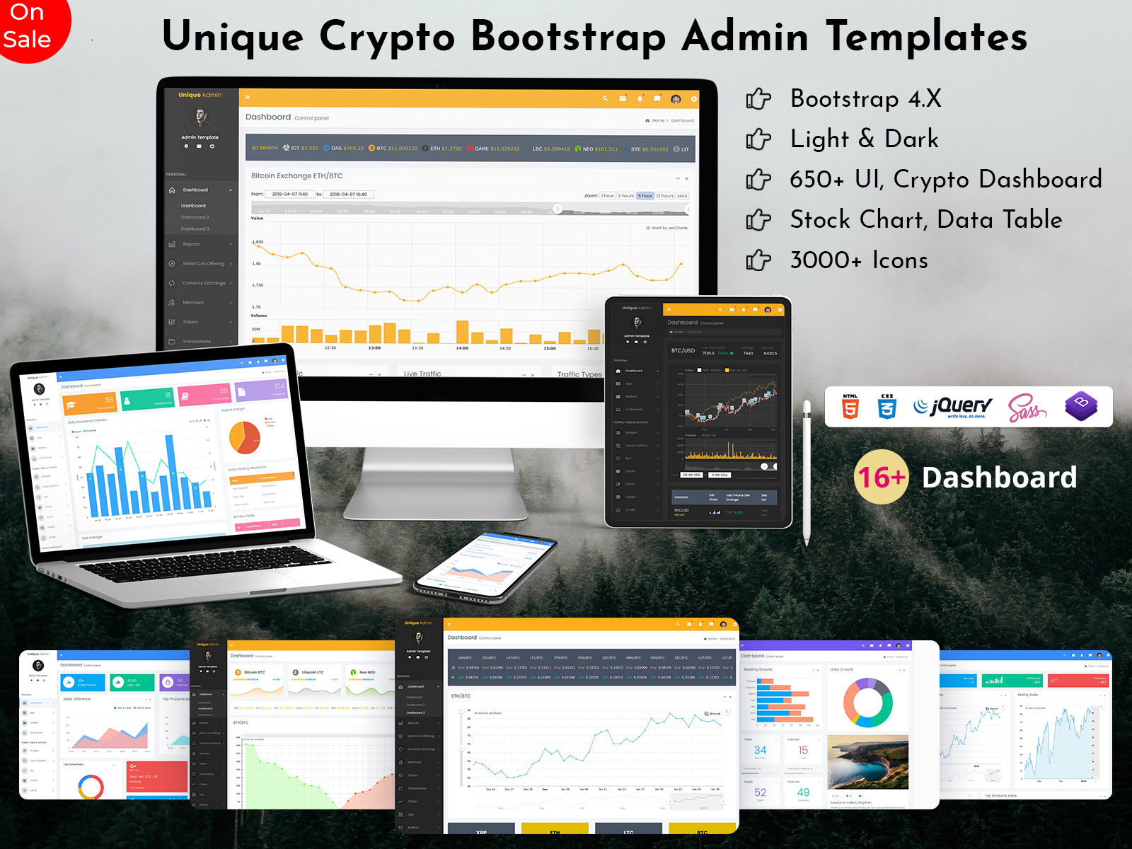 Unique Crypto Bootstrap Admin Templates