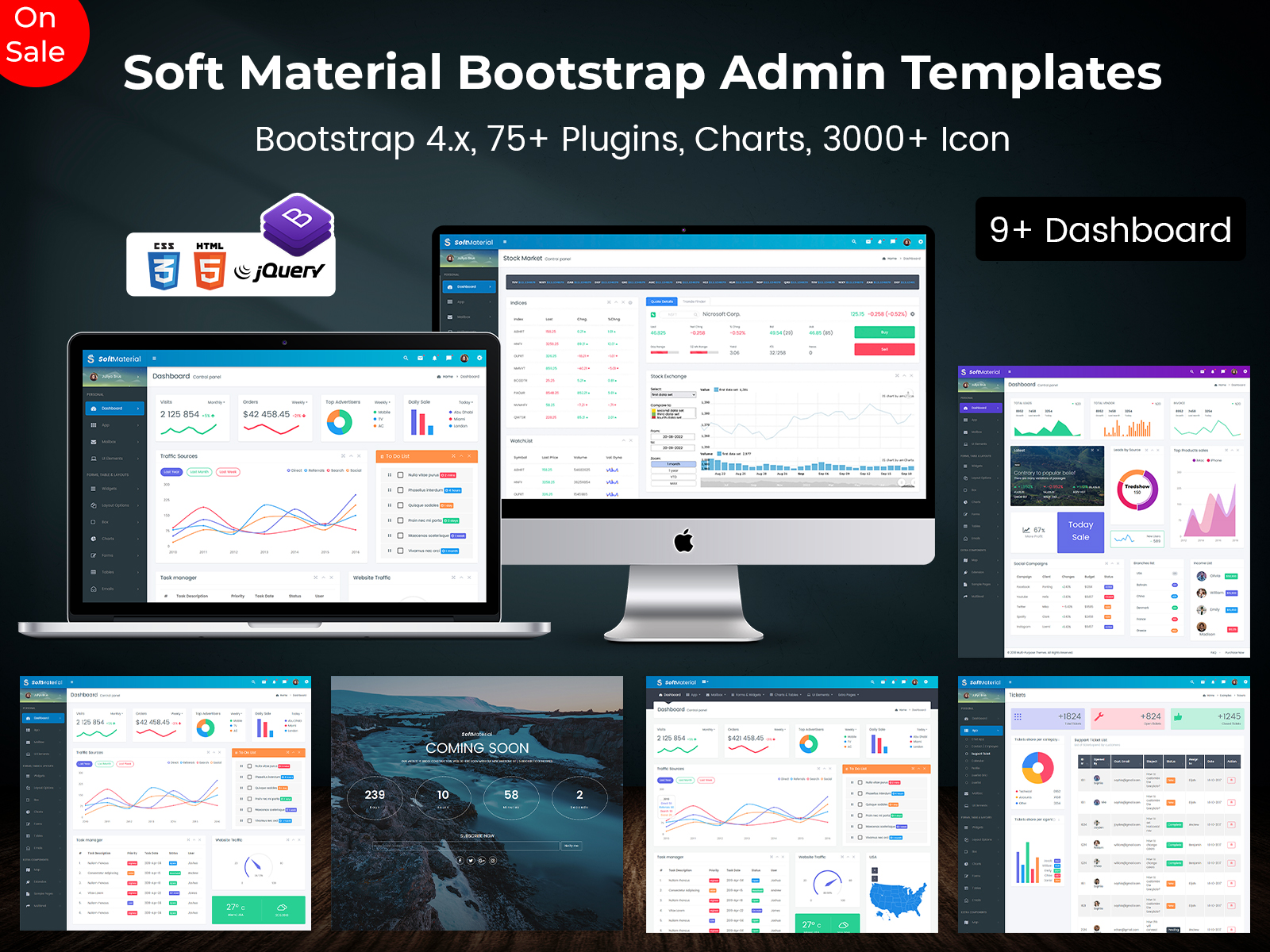 Soft Material – Admin Panel Dashboard With Dashboard UI Kit