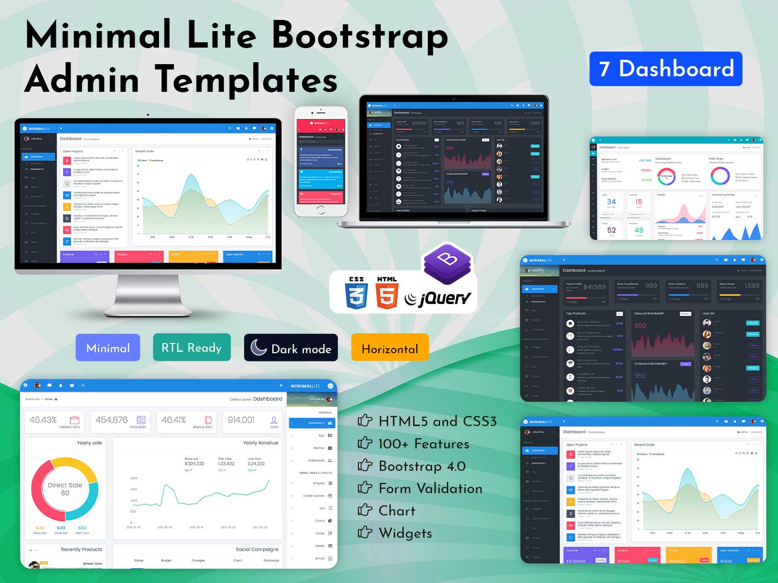 Minimal Lite Bootstrap Admin Templates