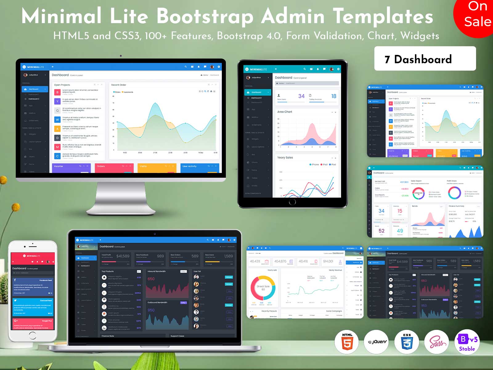 Minimal Lite – Bootstrap Admin Web App With Analytical Dashboard